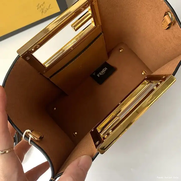 Cheap Small Way Bag Calf Leather In Fendi Brown 0509